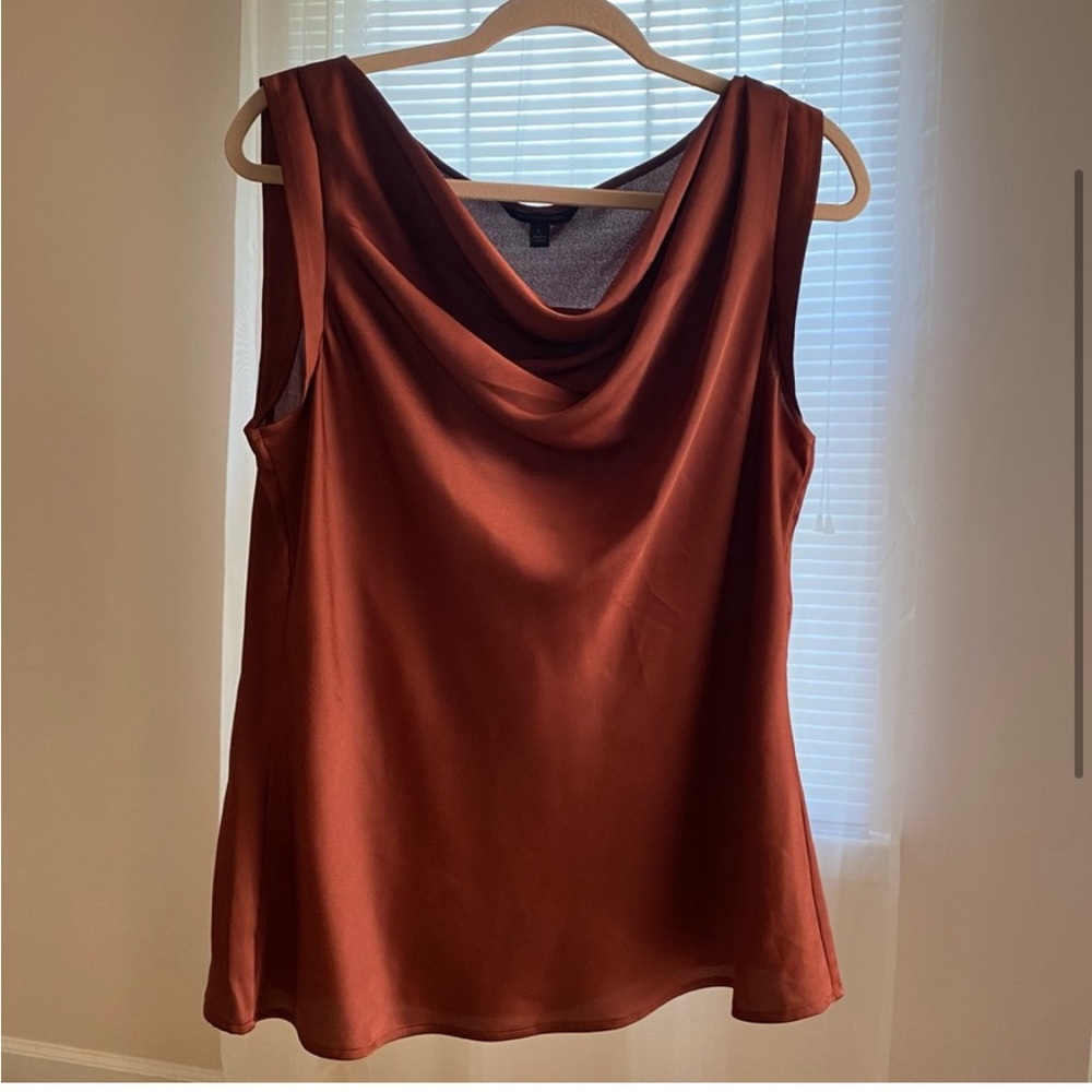 Silky and Satin feel Cowl Neck Top - Picture 2 of 8
